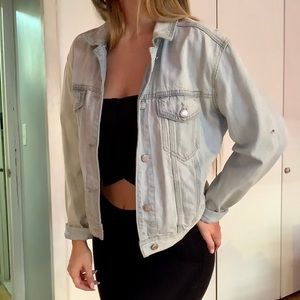 AMERICAN EAGLE; Light Wash Denim Jacket